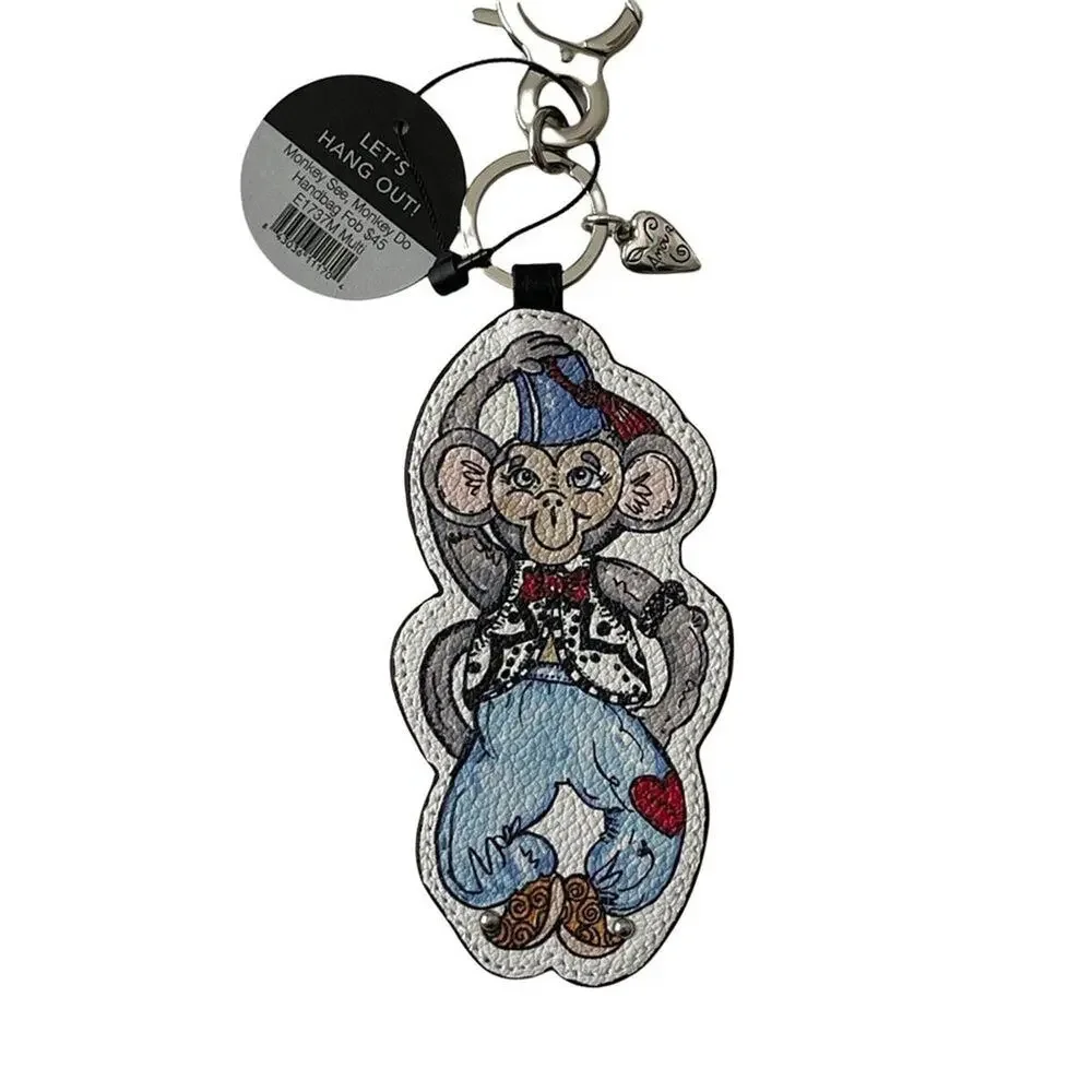 Brighton Let's Hang Out Monkey See Monkey Do Handbag Keychain FOB
